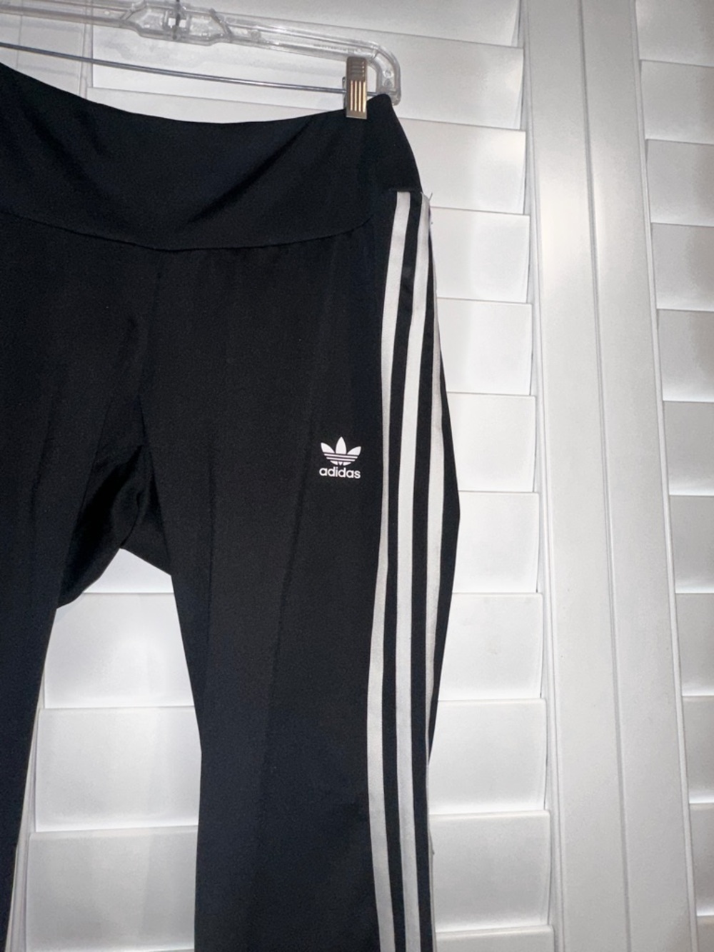 Adidas Black Flared Joggers - Picture 2 of 5